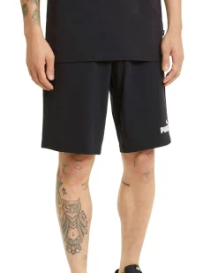 PUMA - Pantalone corto da uomo nero con logo bianco