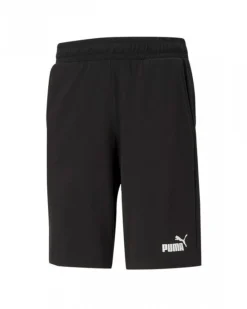 PUMA - Pantalone corto da uomo nero con logo bianco