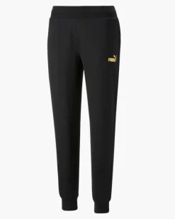 PUMA - PANTALONE ESS+METALLIC NERO E ORO - 849959-01