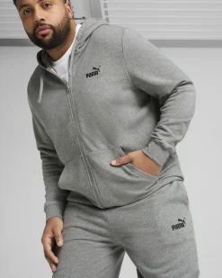 PUMA - PANTALONE GRIGIO  ESSENTIAL NO. 1 LOGO SLIM DA UOMO, 682644-03