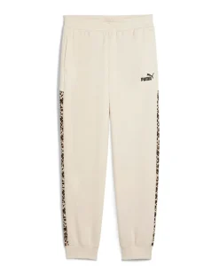 PUMA - PANTALONE  PANNA CON BANDE LEOPARDATE ESSENTIAL GRAPHIC ANIMAL COMFORT DA DONNA, 688086-87
