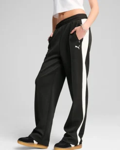 PUMA - PANTALONE T7 ALWAYS ON NERO CON BANDA BIANCHE DA DONNA,  629797-01