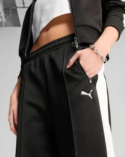 PUMA - PANTALONE T7 ALWAYS ON NERO CON BANDA BIANCHE DA DONNA,  629797-01