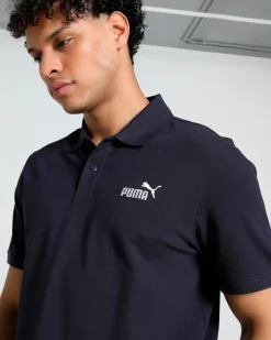 PUMA - POLO BLU ESSENTIAL N.1 LOGO PIQUE TU DA UOMO - 682552-16