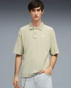 PUMA – POLO GRIGIA  WARDROBE ESS BOXY WAFFLE DA UOMO, 634362-61