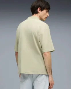 PUMA – POLO GRIGIA  WARDROBE ESS BOXY WAFFLE DA UOMO, 634362-61
