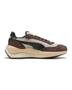 PUMA - Scarpa da uomo beige/marrone con dettagli crema e nero -  RIDER ELITE WINTER