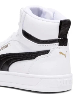 PUMA - Sneaker alta bianca e nera con dettagli oro, numerata 36/39 - CAVEN 2.0 MID JR