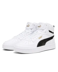 PUMA - Sneaker alta bianca e nera con dettagli oro, numerata 36/39 - CAVEN 2.0 MID JR
