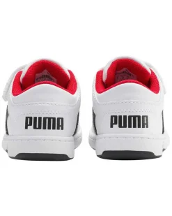 PUMA - Sneakers da bambino bianca e nera con strappo, numerata 20/27 - REBOUND LAYUP LO SL V INF