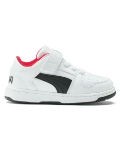 PUMA - Sneakers da bambino bianca e nera con strappo, numerata 20/27 - REBOUND LAYUP LO SL V INF