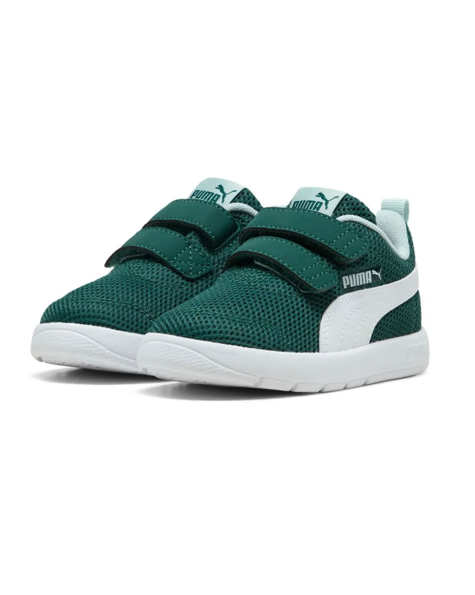 PUMA - SNEAKERS KIDS COURTFLEX V3 MESH TD BIANCA E VERDE DAL 20 AL 23, 398086-18