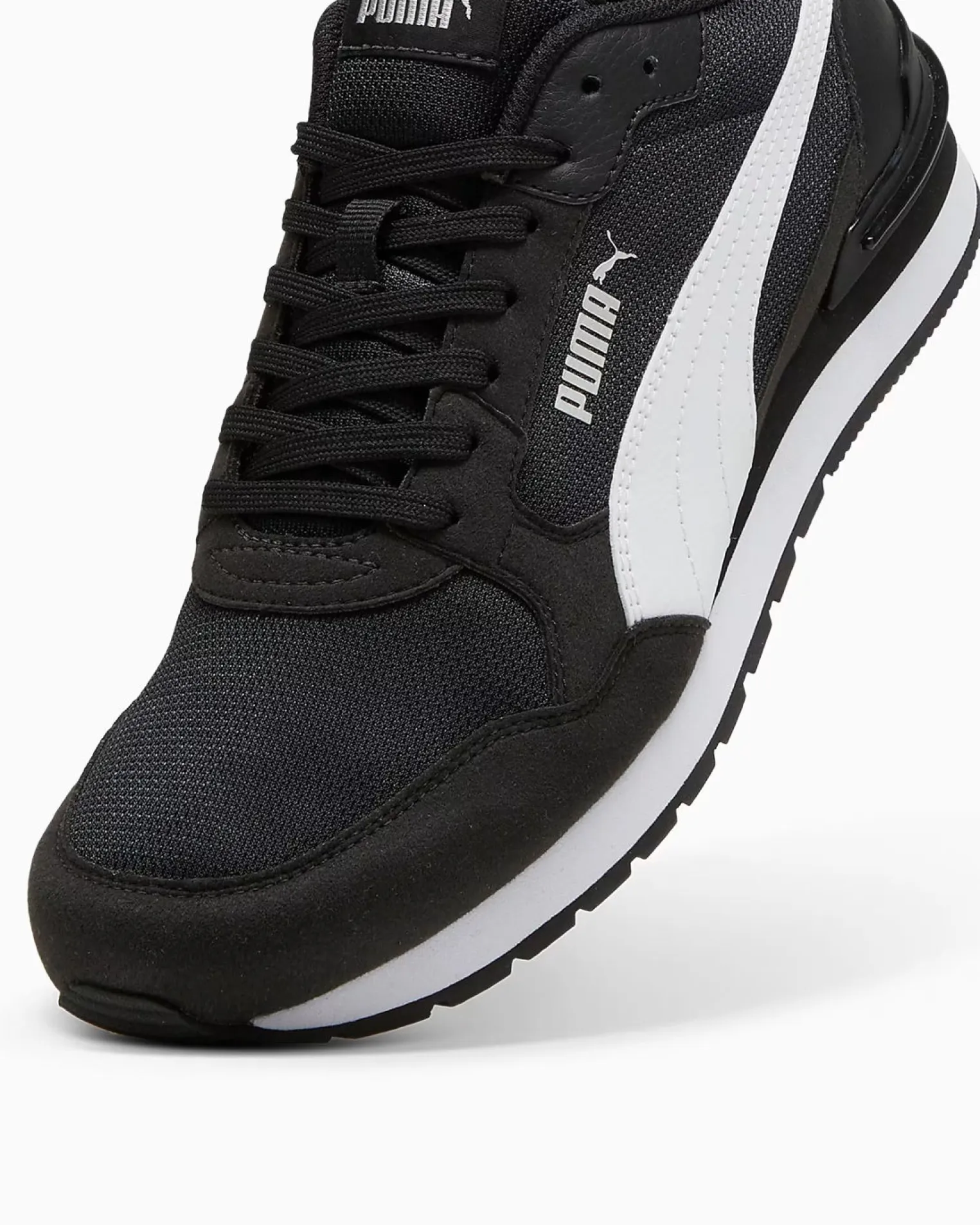 PUMA - SNEAKERS ST ST RUNNER V4 MESH -NERA CON DETTAGLI BIANCHI DA UOMO, 399666-01