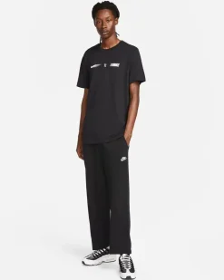 PUMA - T shirt da uomo nera con logo bianco frontale