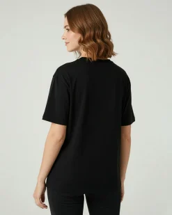 PUMA - T-SHIRT DONNA  NERA MEZZA MANICA  ESS GRAPHICS LEO LUXE, 634566-01