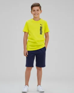 PUMA - T-SHIRT JUNIOR (7 - 16 ANNI) ESSENTIAL GRAPHIC TEE , GIALLA FLUO,  694948-37