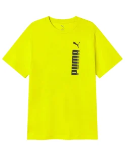 PUMA - T-SHIRT JUNIOR (7 - 16 ANNI) ESSENTIAL GRAPHIC TEE , GIALLA FLUO,  694948-37