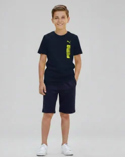 PUMA - T-SHIRT JUNIOR (7 - 16 ANNI) ESSENTIAL GRAPHIC TEE , BLU,  694948-16