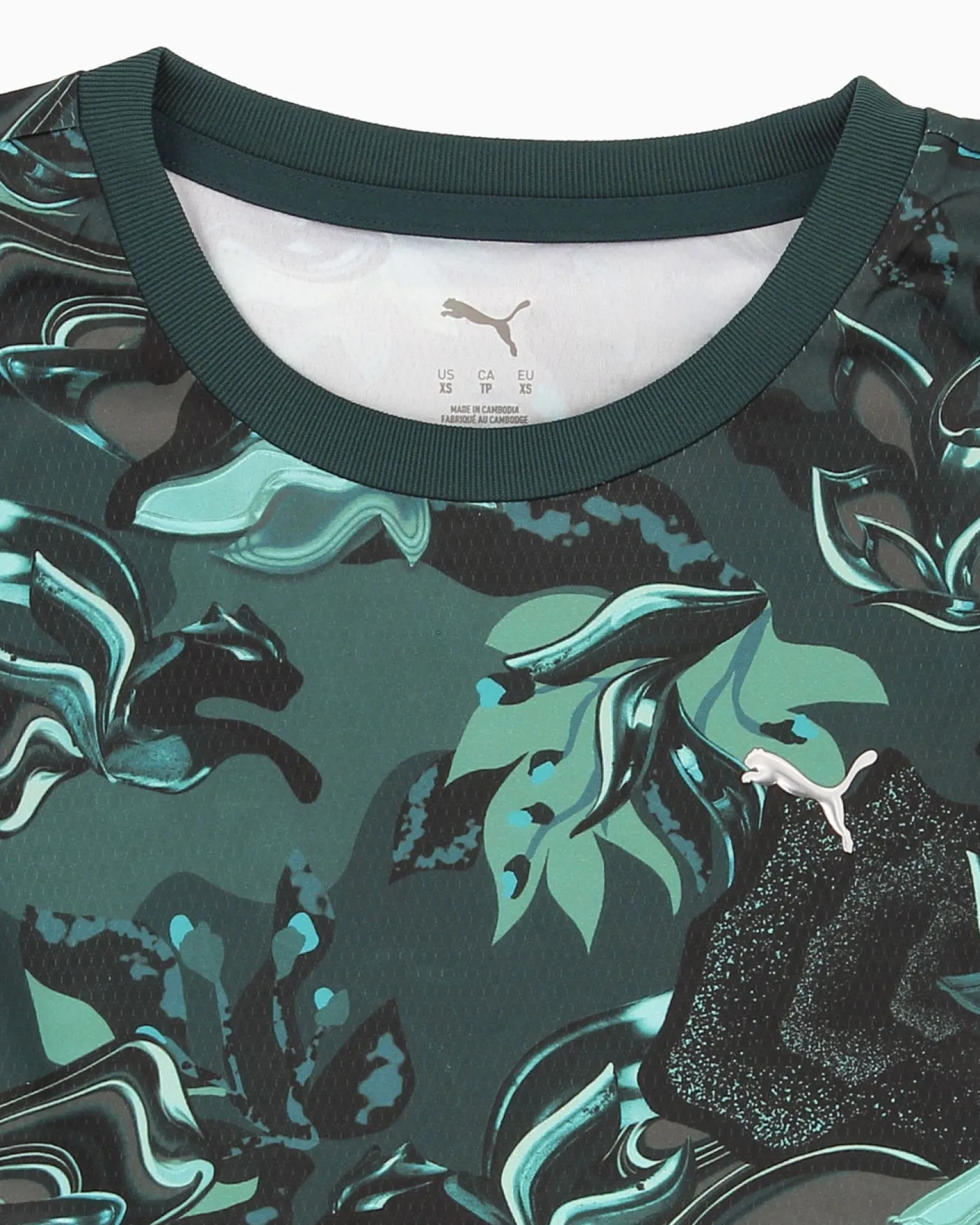 PUMA - T-SHIRT MEZZA MANICA VERDE FLOWER AOP RELAXED TEE DA DONNA - 693300-75