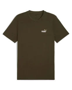 PUMA - T-SHIRT VERDE OLIVA ESSENTIAL 2 COLOR SMALL LOGO DA UOMO, 684717-70
