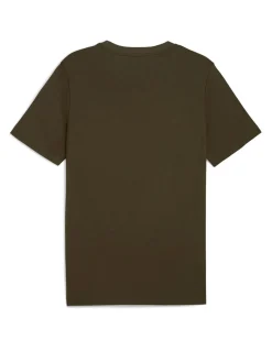 PUMA - T-SHIRT VERDE OLIVA ESSENTIAL 2 COLOR SMALL LOGO DA UOMO, 684717-70