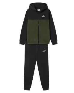 PUMA – TUTA COMPLETA CON CAPPUCCIO JUNIOR VERDE/NERO – 692204-70