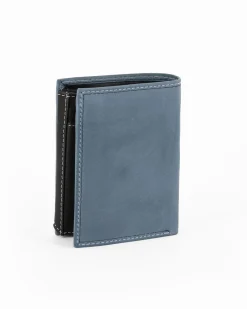 RENATO BALESTRA - Portafoglio jeans in VERA PELLE da uomo