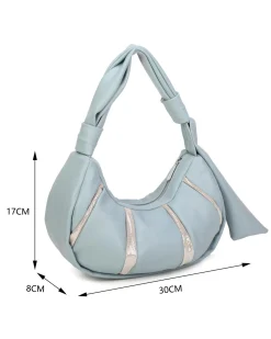 RIFLE - Borsa a spalla avio trapuntata con lustrini, tracolla removibile