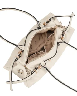 RIFLE - Borsa baguette a spalla beige con fibbie, tracolla removibile