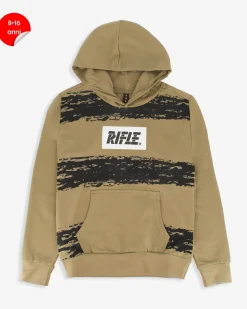 RIFLE - FELPA BEIGE CON CAPPUCCIO PER RAGAZZI 8-16 ANNI