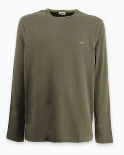 RIFLE - MAGLIA MANICA LUNGA VERDE MILITARE DA UOMO