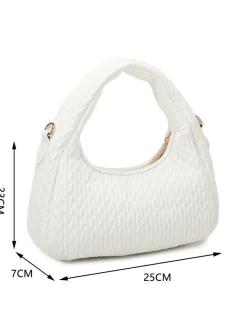 RIFLE - Minibag bianca trapuntata con tracolla removibile