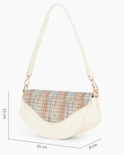 RIFLE - Minibag con patta multicolor effetto intreccio e tracolla removibile