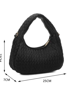 RIFLE - Minibag nero trapuntata con tracolla removibile