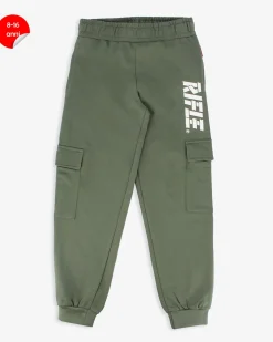 RIFLE - PANTALONE TUTA VERDE CON TASCONI 8-16 ANNI