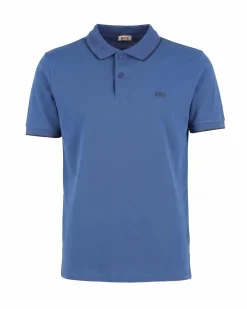 RIFLE - Polo manica corta jeans in piquet