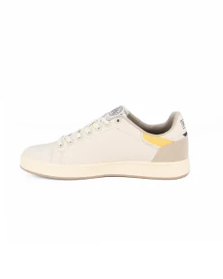 RIFLE - Sneaker beige con inserti gialli
