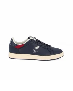 RIFLE - Sneaker blu con inserti rossi