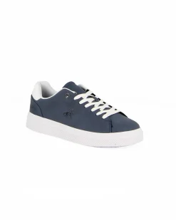 RIFLE - Sneaker blu con pach bianca