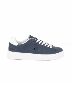 RIFLE - Sneaker blu con pach bianca