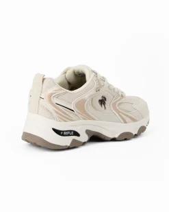 RIFLE - Sneakers beige da uomo con lacci