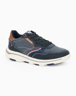 RIFLE - Sneakers blu da uomo con lacci