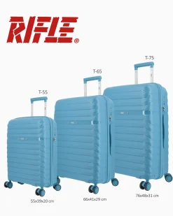 RIFLE - TROLLEY AVIO IN ABS 4 RUOTE CON COMBINAZIONE TSA