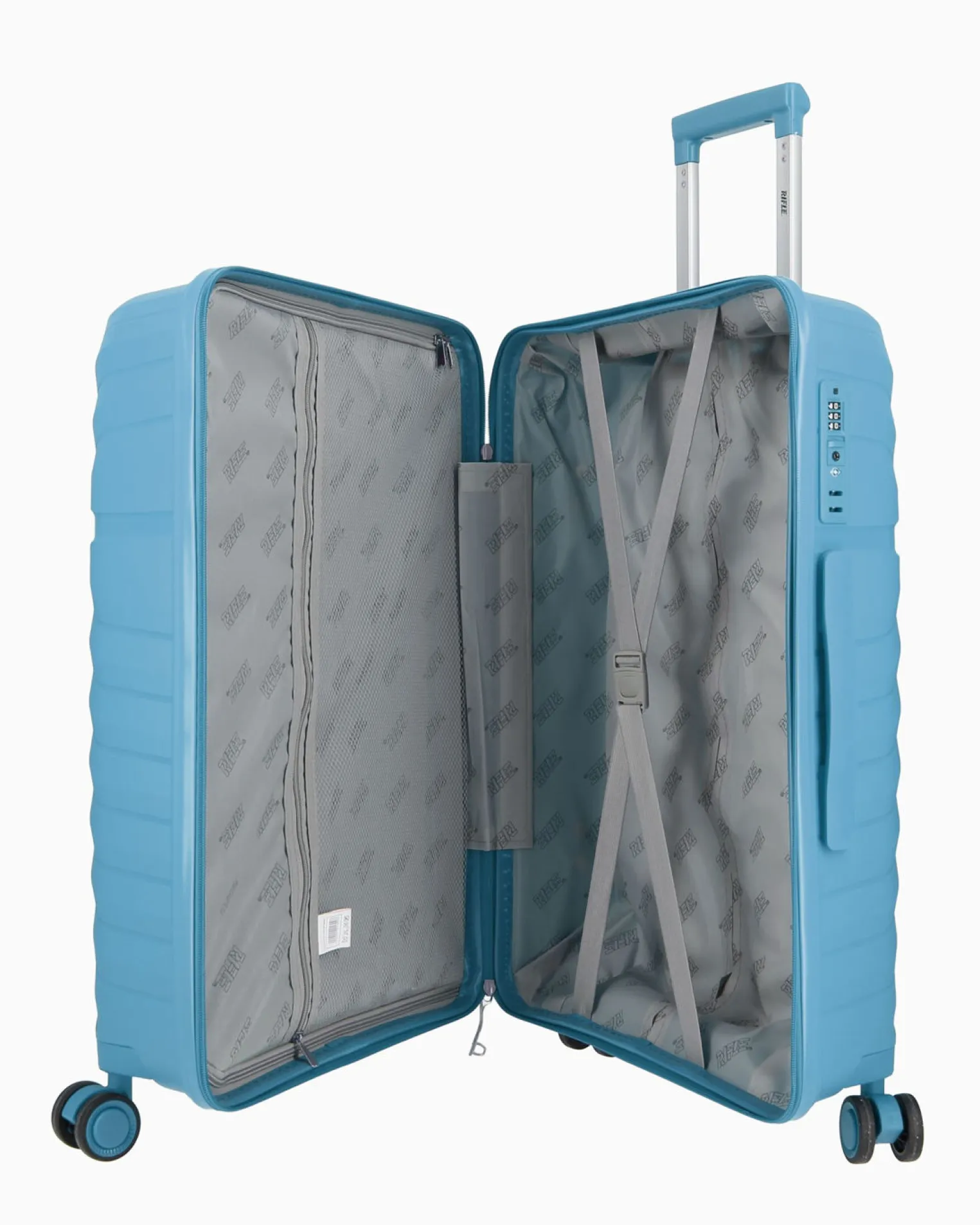 RIFLE - TROLLEY AVIO IN ABS 4 RUOTE CON COMBINAZIONE TSA