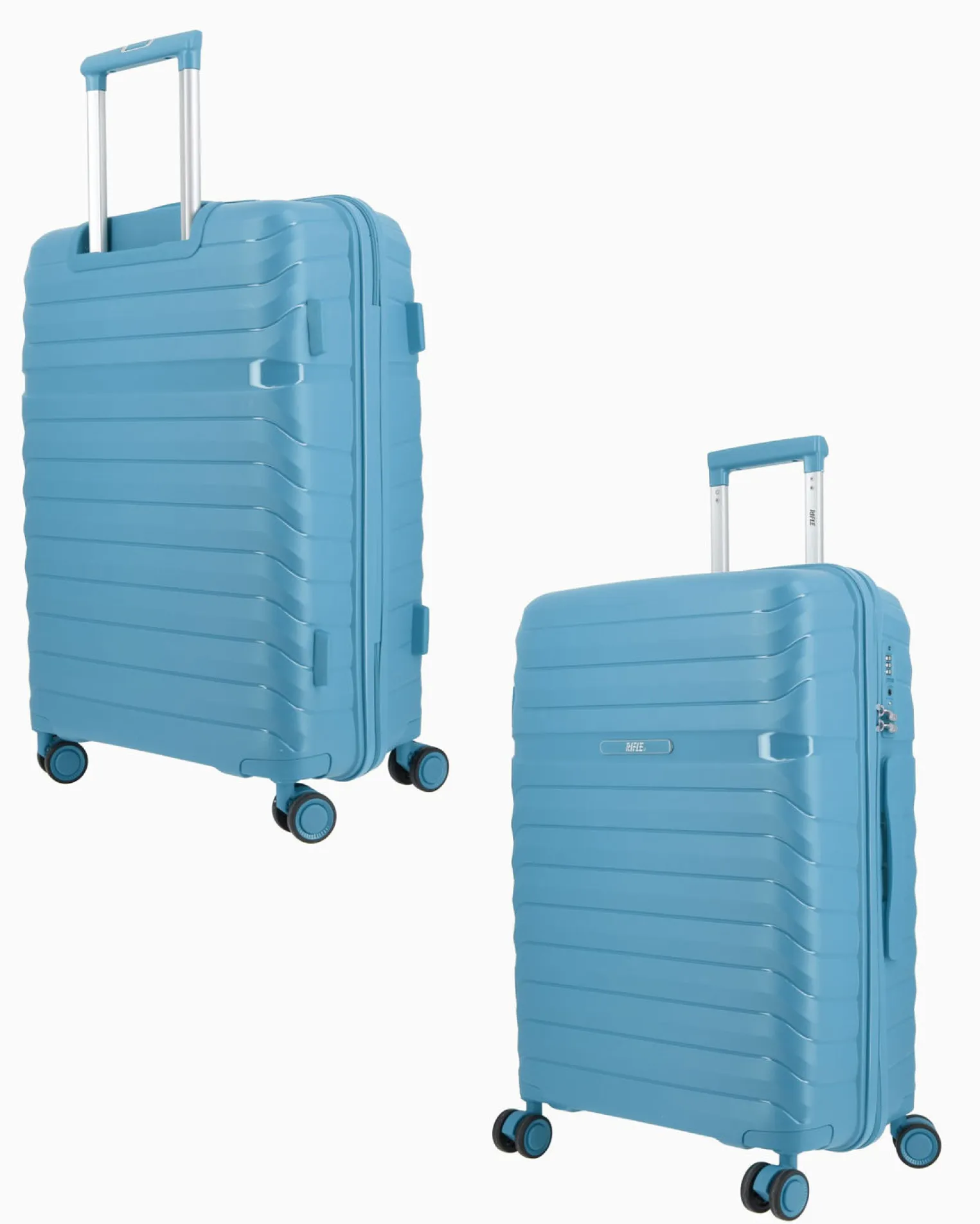 RIFLE - TROLLEY AVIO IN ABS 4 RUOTE CON COMBINAZIONE TSA