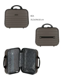 RIFLE - TROLLEY BRONZO IN ABS 4 RUOTE