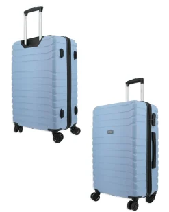 RIFLE - TROLLEY CELESTE IN ABS 4 RUOTE