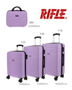 RIFLE - TROLLEY LILLA IN ABS 4 RUOTE