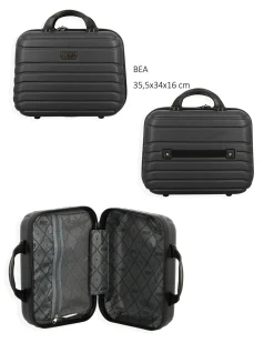 RIFLE - TROLLEY NERO IN ABS 4 RUOTE