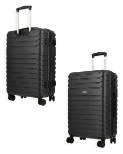 RIFLE - TROLLEY NERO IN ABS 4 RUOTE